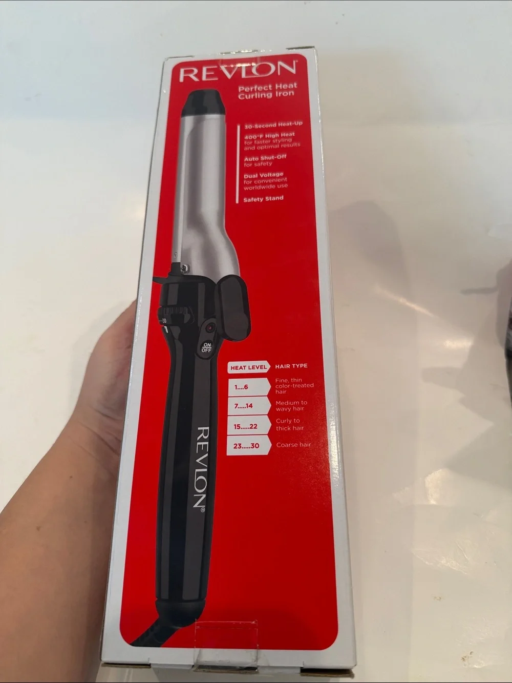 NWT Revlon 1 1/4” Ceramic Barrel Curling Iron Unopened Untested